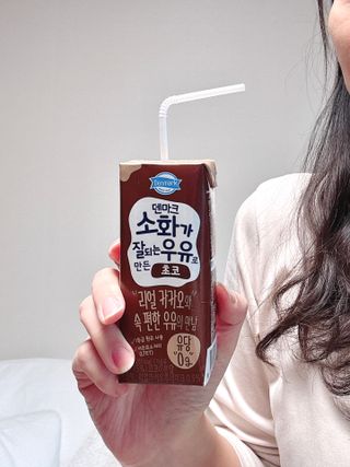 [구매평]덴마크 소화가 잘되는 우유로 만든 초코, 190ml, 24개 — 5점을 준 리뷰어가 2025년 2월 올린 사용 사진