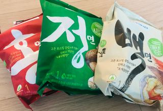 [풀무원] 자연은맛있다 정면, 백면, 홍면  세트 — 4점을 준 리뷰어가 2021년 4월 올린 사용 사진