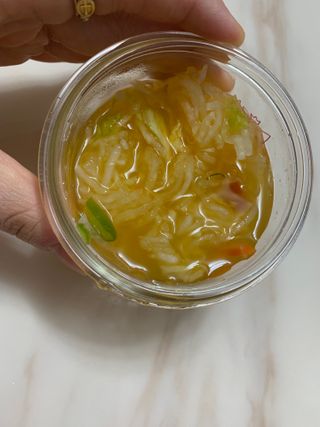 셰프애찬 단호박 백김치 1kg — 4점을 준 리뷰어가 2022년 10월 올린 사용 사진