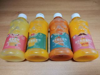 탐라원 제주의 맛, 몬딱주스 4종세트 - 한라봉몬딱주스, 천혜향몬딱주스, 청귤에이드, 당근몬딱주스 — 3점을 준 리뷰어가 2021년 8월 올린 사용 사진