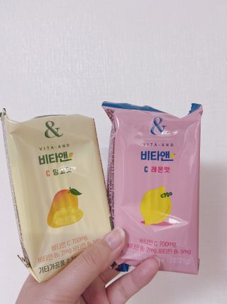비타앤C 레몬맛, 망고맛 — 5점을 준 리뷰어가 2021년 4월 올린 사용 사진