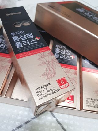 서울약사신협_투데이홍삼정플러스스틱_10g x 60포 — 5점을 준 리뷰어가 2021년 7월 올린 사용 사진