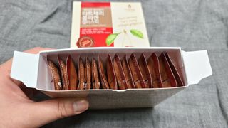 자연에온 가득담은 몽모랑시 타트체리 콜라겐 젤리스틱 — 5점을 준 리뷰어가 2021년 1월 올린 사용 사진