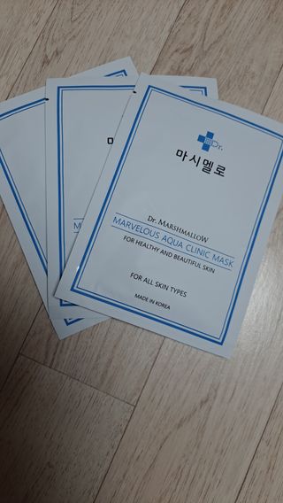 닥터마시멜로 닥터마스멜로 마블러스 아쿠아 클리닉 마스크 — 5점을 준 리뷰어가 2021년 6월 올린 사용 사진