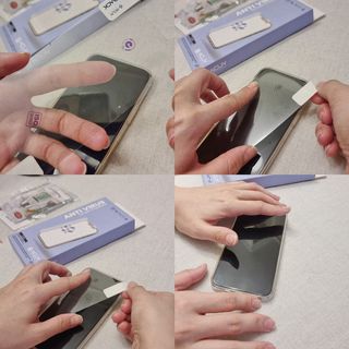아클리브 Premium 항균 항바이러스 액정 보호필름(iPhone) — 5점을 준 리뷰어가 2022년 1월 올린 사용 사진