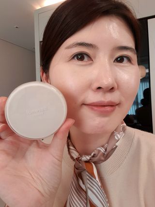 세렌디뷰티 퍼펙트 에어리 래디언스 쿠션 — 5점을 준 리뷰어가 2022년 1월 올린 사용 사진