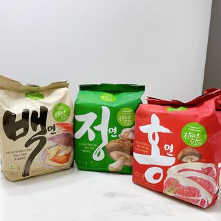 [풀무원] 자연은맛있다 정면, 백면, 홍면  세트 — 5점을 준 리뷰어가 2021년 4월 올린 사용 사진