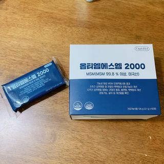 바른비타민 옵티엠에스엠2000 1박스 60포 관절 연골 복합건강기능식품 — 4.5점을 준 리뷰어가 2021년 6월 올린 사용 사진
