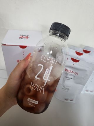 클린24시간 1BOX(5포) + 전용보틀(500ml) — 5점을 준 리뷰어가 2023년 8월 올린 사용 사진