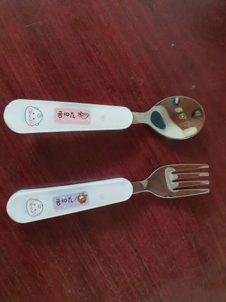 유비맘 스푼포크 케이스 세트 1+1 _컬러랜덤 발송 — 5점을 준 리뷰어가 2021년 2월 올린 사용 사진
