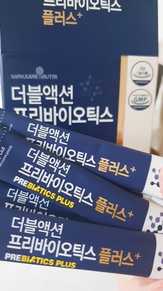 메이준뉴트리 더블액션 프리바이오틱스 플러스+ — 5점을 준 리뷰어가 2021년 4월 올린 사용 사진