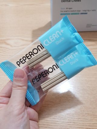 페페로니 클린플러스 덴탈오리껌 10g x 14p — 5점을 준 리뷰어가 2021년 7월 올린 사용 사진