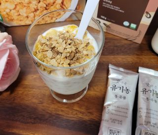 씨알푸드 유기농 쌀 시리얼 390g + 갓 구운 유기농 발아통곡물 150g — 5점을 준 리뷰어가 2021년 12월 올린 사용 사진