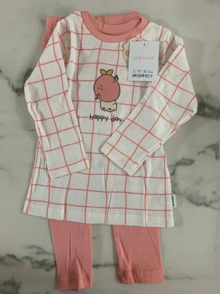 유비맘 궁디팡팡 내의/내복 상하세트 — 5점을 준 리뷰어가 2021년 2월 올린 사용 사진