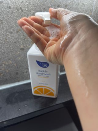 카오리온코스메틱스 클린온 버블 핸드 워시 500ml — 5점을 준 리뷰어가 2021년 8월 올린 사용 사진