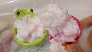 여우두마리 아기 버블클렌저 버블폼 거품놀이 유아바디워시 배쓰밤 입욕제 — 5점을 준 리뷰어가 2021년 2월 올린 사용 사진