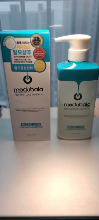 모두발라 마이크로 비타캡슐 탈모샴푸 — 5점을 준 리뷰어가 2022년 2월 올린 사용 사진