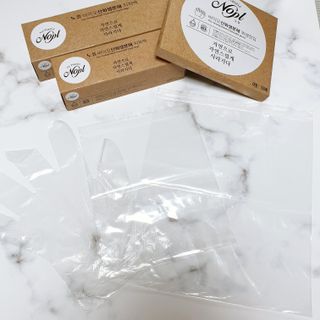 노플(NOPL) 노플 친환경 바이오 산화 생분해  항균 일회용 위생 비닐장갑 100매 + 지퍼백 소형, 대형 — 4점을 준 리뷰어가 2021년 9월 올린 사용 사진