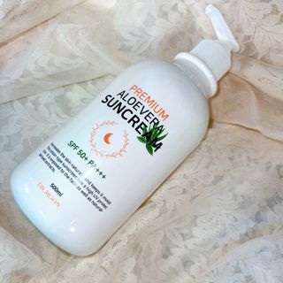 [닥터문] 프리미엄 알로에베라 선크림 500ml — 4.5점을 준 리뷰어가 2022년 5월 올린 사용 사진