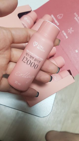 랩앤뷰티 메가 벨벳 콜라겐 12000 — 5점을 준 리뷰어가 2021년 5월 올린 사용 사진