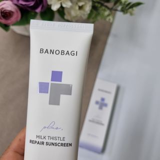 바노바기 코스메틱 바노바기 밀크씨슬 리페어 시카 선스크린 플러스 50ml — 4점을 준 리뷰어가 2023년 1월 올린 사용 사진
