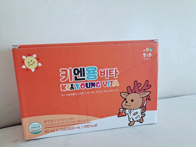 [몸엔용] 아이가 먹는 달콤 국산녹용 키엔용 비타  80ml x 10포 리뷰 사진