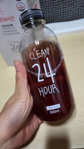 클린24시간 1BOX(5포) + 전용보틀(500ml) — 5점을 준 리뷰어가 2022년 10월 올린 사용 사진