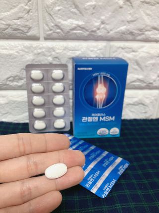 [경남제약헬스케어]케어플러스 관절엔 MSM 1000mg 60정/1개월분/관절/뼈/연골 영양/비타민D+아연/1일2정 — 5점을 준 리뷰어가 2024년 1월 올린 사용 사진
