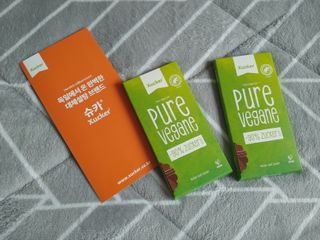 당류2g 자일리톨로 단맛을낸 슈카 퓨어비건 무설탕초콜릿 Xucker vegan 2개입 — 4.5점을 준 리뷰어가 2021년 4월 올린 사용 사진