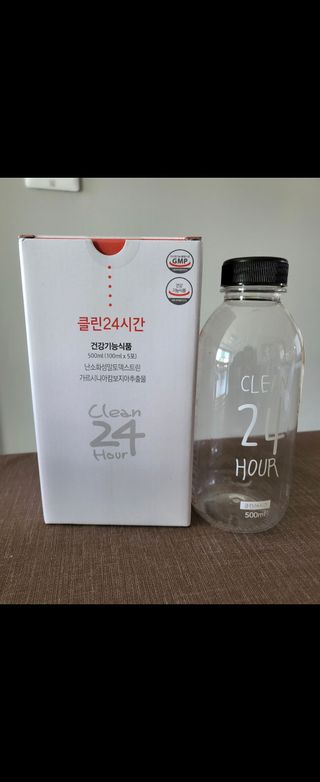 클린24시간 1BOX(5포) + 전용보틀(500ml) — 4.5점을 준 리뷰어가 2022년 10월 올린 사용 사진