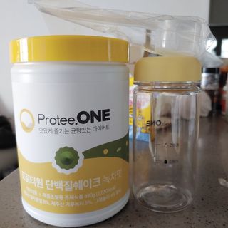 프로티원 단백질쉐이크 녹차맛 2주분 1통+보틀 — 5점을 준 리뷰어가 2021년 3월 올린 사용 사진