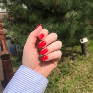 데싱디바 글레이즈 젤네일 크레이지 레드 가을 컬렉션_4종 중 택 1 — 4점을 준 리뷰어가 2021년 9월 올린 사용 사진