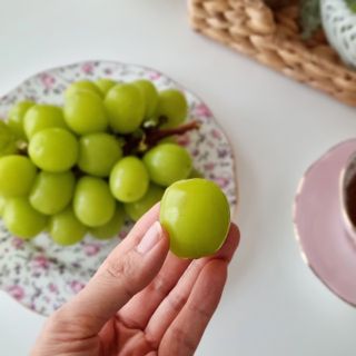 프리미엄 수출용 엘로아시스 샤인머스켓 특등품 1.5kg 2송이 — 5점을 준 리뷰어가 2021년 12월 올린 사용 사진