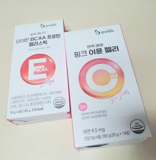 인디닥터 면역 생생 핑크 이뮨 젤리 + 타이탄 BCAA 프로틴 젤리스틱 — 5점을 준 리뷰어가 2022년 4월 올린 사용 사진