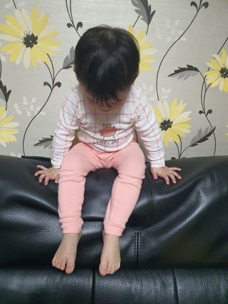 유비맘 궁디팡팡 내의/내복 상하세트 — 5점을 준 리뷰어가 2021년 2월 올린 사용 사진