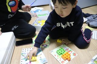 애니블록 뽀로로 퍼즐 스타터 — 5점을 준 리뷰어가 2021년 1월 올린 사용 사진