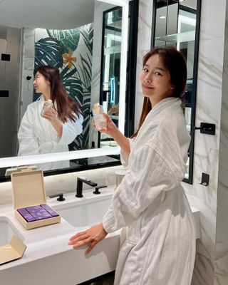 [후르디아] 눈시림없는 올영 립앤아이 리무버 — 5점을 준 리뷰어가 2024년 4월 올린 사용 사진