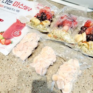 수플먼트 나는 마신닭!! 닭가슴살 주스키트, 먹기 힘들었던 닭가슴살 이제는 마시자 — 4점을 준 리뷰어가 2023년 3월 올린 사용 사진