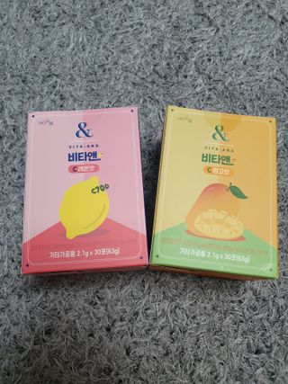 비타앤C 레몬맛, 망고맛 — 5점을 준 리뷰어가 2021년 7월 올린 사용 사진