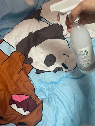 [엠메이데이] 그린티 피톤치드 감쪽같이 500ml + 손소독액 50ml — 5점을 준 리뷰어가 2021년 12월 올린 사용 사진