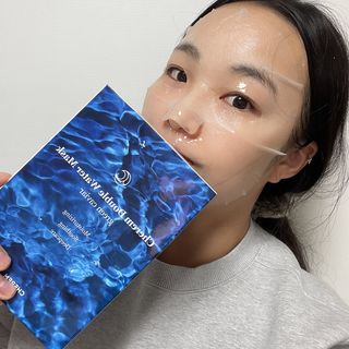 체르엠 그린 케비어 더블워터 마스크팩 5매입  2팩 — 5점을 준 리뷰어가 2021년 11월 올린 사용 사진
