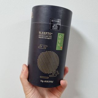 프리마인 자체 기업부설 연구소에서 찾아낸 건강한 수면의 비밀.  슬립토 플러스 30포 — 4점을 준 리뷰어가 2022년 4월 올린 사용 사진