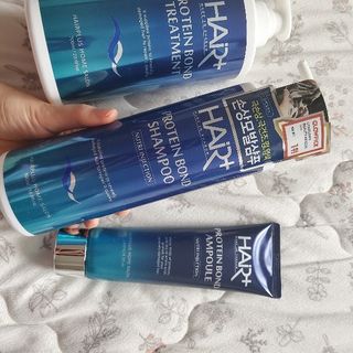 헤어플러스 단백질탈모샴푸 500ml+단백질본드앰플 145ml — 5점을 준 리뷰어가 2021년 3월 올린 사용 사진