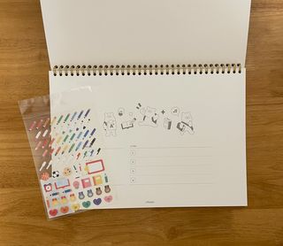 리훈 곰부 체크리스트+ 곰부 리무버블스티커 1장 — 4점을 준 리뷰어가 2021년 5월 올린 사용 사진
