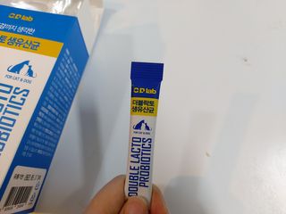 씨디랩 장 건강과 구강 건강을 한 번에 더블락토 강아지 고양이 유산균 — 5점을 준 리뷰어가 2021년 1월 올린 사용 사진