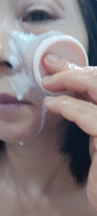 팜스테이 티트리 바이옴 카밍 아크네 폼 — 3.5점을 준 리뷰어가 2022년 1월 올린 사용 사진
