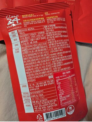클린24시간 레드박스 1BOX(5포) + 전용보틀(500ml) — 5점을 준 리뷰어가 2024년 1월 올린 사용 사진