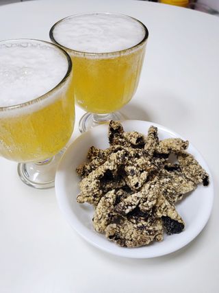 오봉산꽃부각 [만나식품] 오봉산 꽃부각 3가지 맛(오리지널, 새우맛, 매운고추맛) — 3.5점을 준 리뷰어가 2023년 1월 올린 사용 사진
