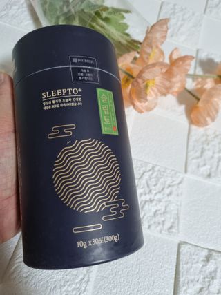 프리마인 자체 기업부설 연구소에서 찾아낸 건강한 수면의 비밀.  슬립토 플러스 30포 — 5점을 준 리뷰어가 2021년 12월 올린 사용 사진