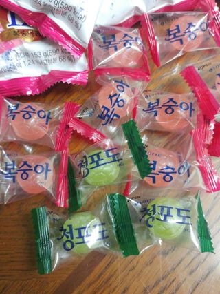 청포도캔디 복숭아캔디 — 5점을 준 리뷰어가 2022년 11월 올린 사용 사진